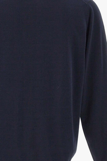 Cardigan Colletto Polo Uomo Blu - 6