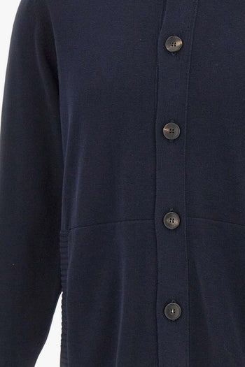 Cardigan Colletto Polo Uomo Blu - 3