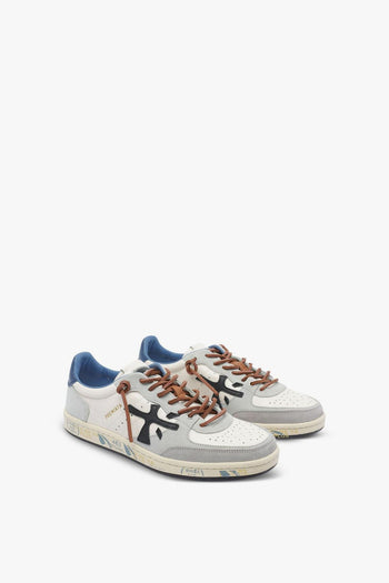 Scarpa Bskt Clay Uomo Bianco-Blu - 4