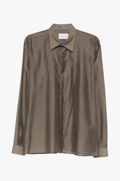 Camicia Effetto Lucido Uomo Fango