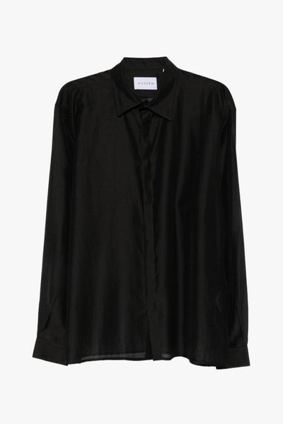 Camicia Semi-Trasparente Uomo Nero