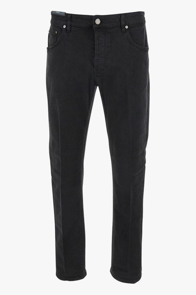 Pantalone Nero Uomo Cinque Tasche