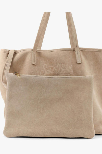 Saint Barth Borsa City Bag Suede Donna Beige