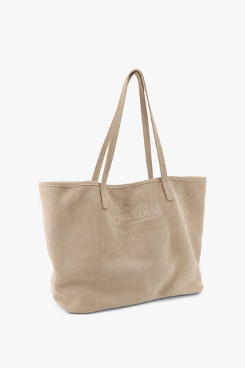 Saint Barth Borsa City Bag Suede Donna Beige - 3