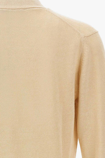 Cardigan Bottoni Uomo Beige - 7