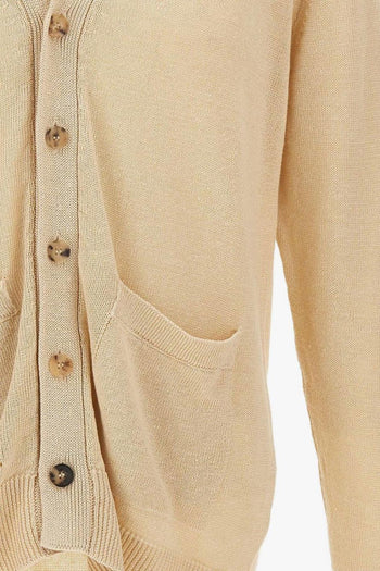 Cardigan Bottoni Uomo Beige - 6