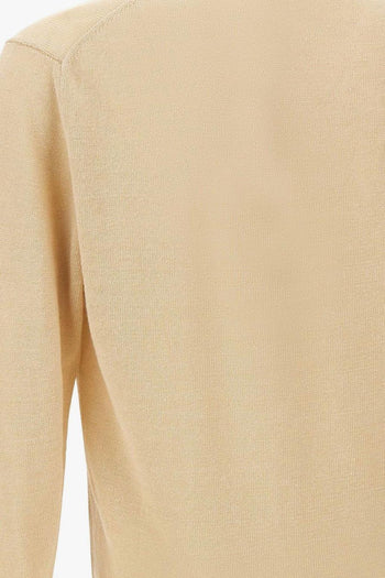 Cardigan Bottoni Uomo Beige - 2