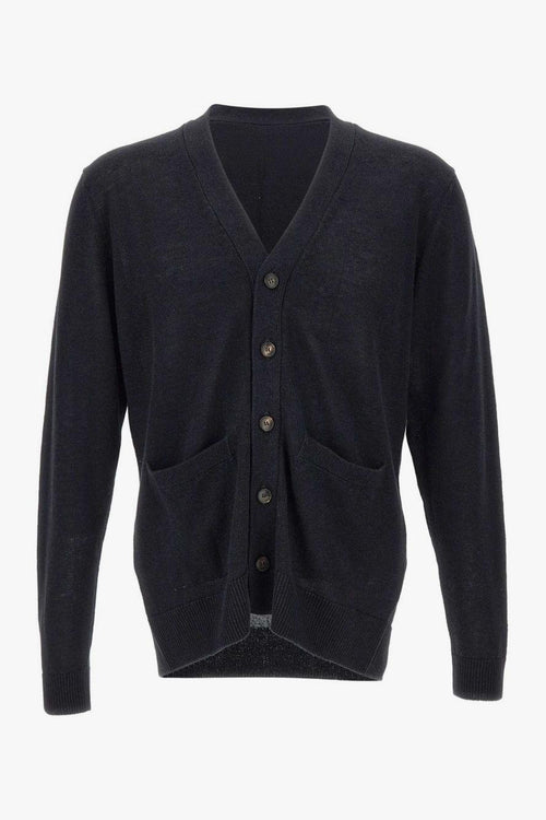 Cardigan Bottoni Uomo Nero