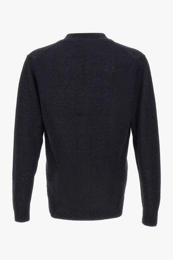 Cardigan Bottoni Uomo Nero - 2