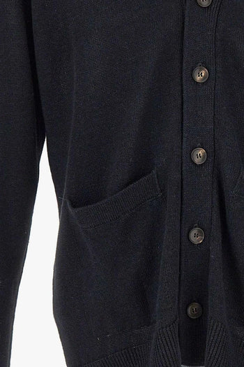Cardigan Bottoni Uomo Nero - 7