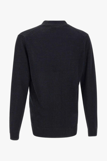 Cardigan Bottoni Uomo Nero - 3