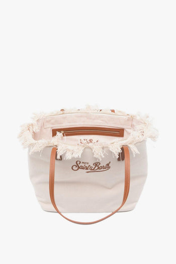 Saint Barth Borsa City Bag Fringe Donna Bianco - 2