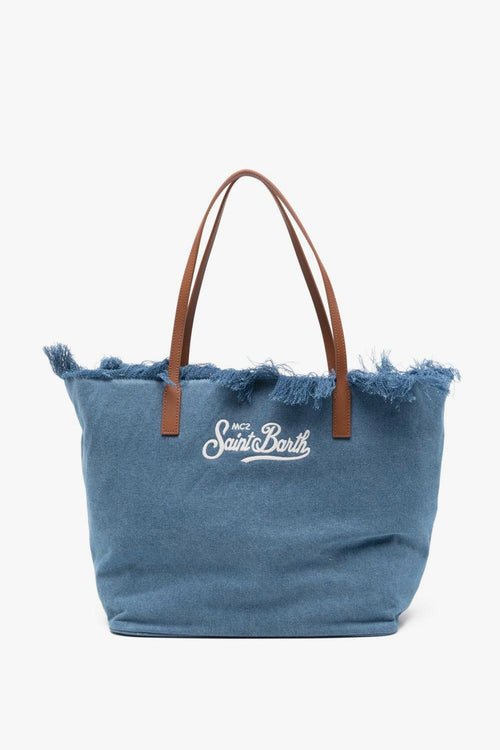 Saint Barth Borsa City Bag Fringe Donna Blu