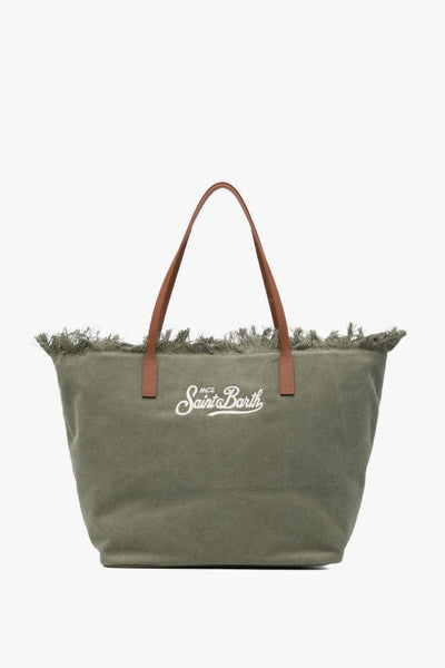 Saint Barth Borsa City Bag Fringe Donna Verde