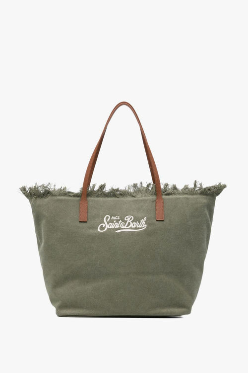 Saint Barth Borsa City Bag Fringe Donna Verde