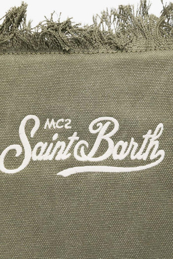 Saint Barth Borsa City Bag Fringe Donna Verde - 3