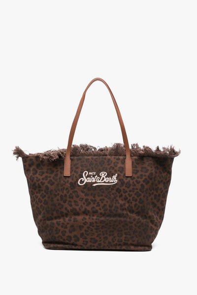 Saint Barth Borsa City Bag Fringe Donna Leopardata