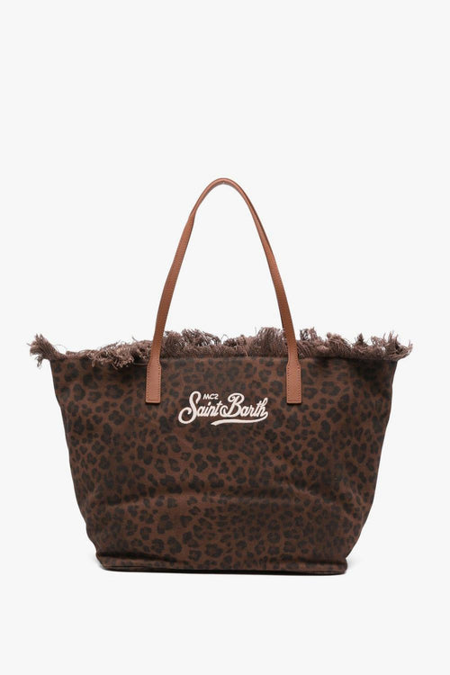 Saint Barth Borsa City Bag Fringe Donna Leopardata