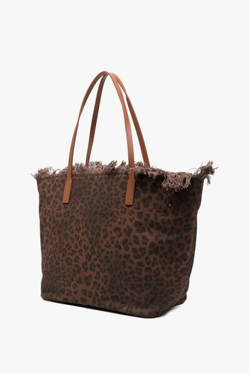 Saint Barth Borsa City Bag Fringe Donna Leopardata - 3