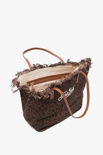 Saint Barth Borsa City Bag Fringe Donna Leopardata - 4