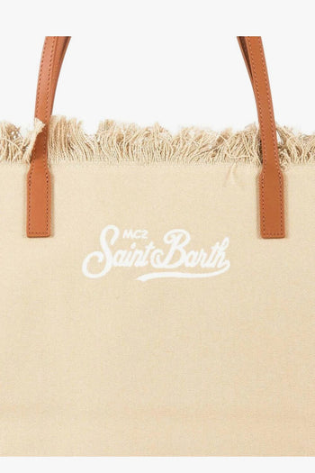Saint Barth Borsa City Bag Fringe Donna Beige - 2
