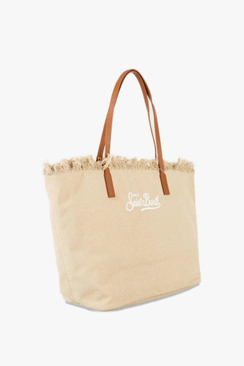 Saint Barth Borsa City Bag Fringe Donna Beige - 4