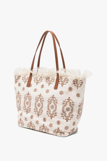 Saint Barth Borsa City Bag Fringe Donna Beige - 3