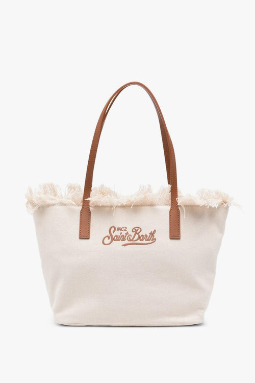 Saint Barth Borsa City Bag Fringe Donna Beige