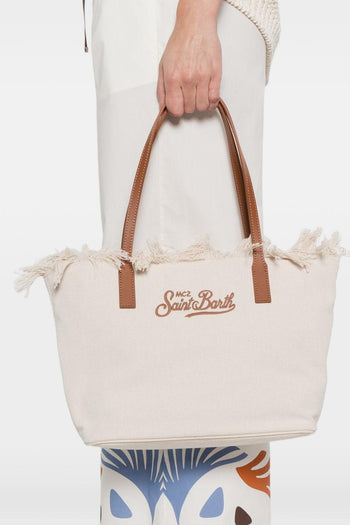 Saint Barth Borsa City Bag Fringe Donna Beige - 2