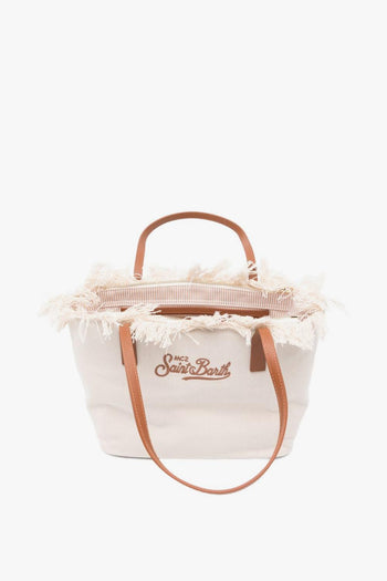 Saint Barth Borsa City Bag Fringe Donna Beige - 4