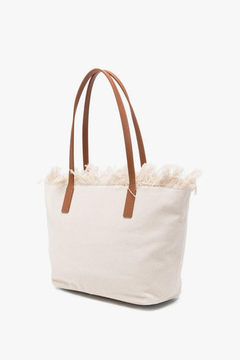 Saint Barth Borsa City Bag Fringe Donna Beige - 5