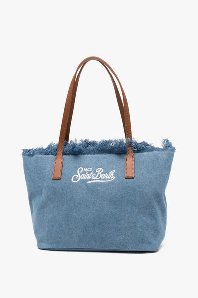 Saint Barth Borsa City Bag Fringe Donna Blu