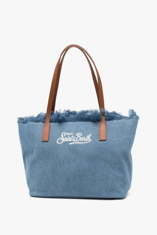 Saint Barth Borsa City Bag Fringe Donna Blu