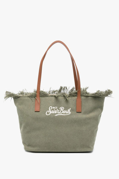 Saint Barth Borsa City Bag Fringe Donna Verde