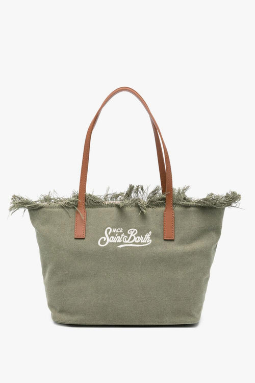 Saint Barth Borsa City Bag Fringe Donna Verde