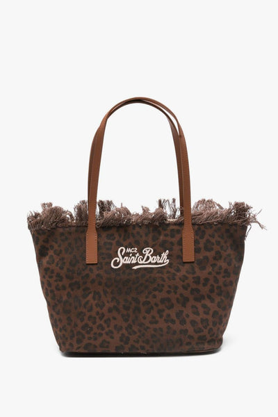 Saint Barth Borsa City Bag Fringe Donna Leopardata