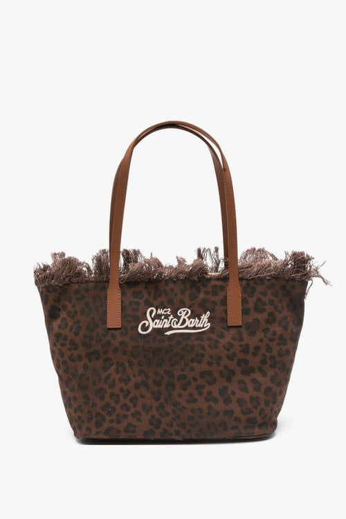 Saint Barth Borsa City Bag Fringe Donna Leopardata