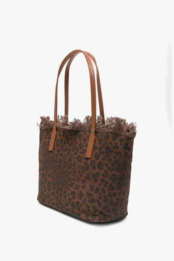 Saint Barth Borsa City Bag Fringe Donna Leopardata - 5
