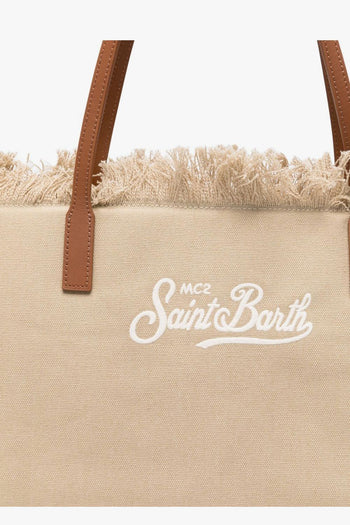 Saint Barth Borsa City Bag Fringe Donna Beige - 2