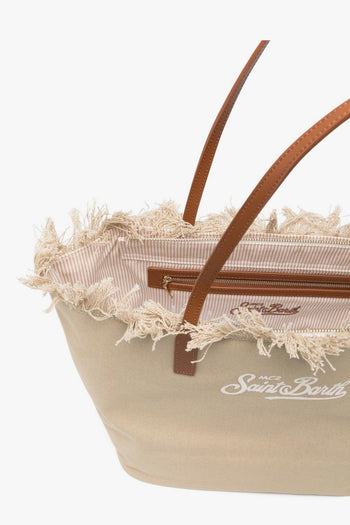Saint Barth Borsa City Bag Fringe Donna Beige - 3