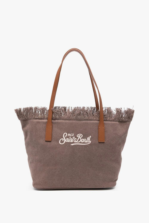 Saint Barth Borsa City Bag Fringe Donna Marrone