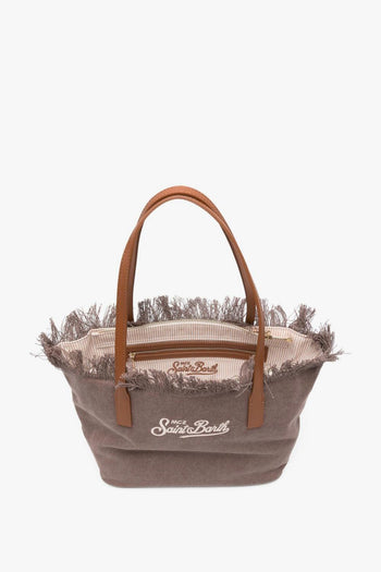 Saint Barth Borsa City Bag Fringe Donna Marrone - 3