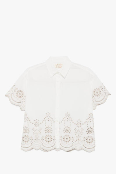 Saint Barth Camicia Clementine Sangallo Donna Bianco