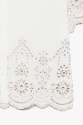 Saint Barth Camicia Clementine Sangallo Donna Bianco - 3