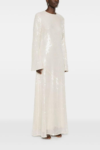 Abito Beige Donna Paillettes All Over - 2