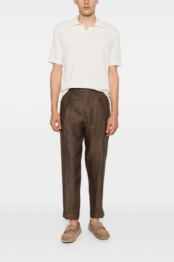 Pantaloni Marrone Uomo Chiaia - 2