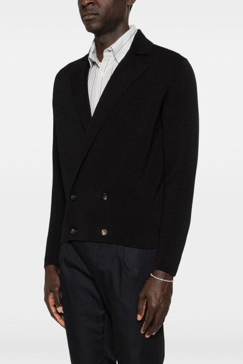 Cardigan Doppiopetto Uomo Nero