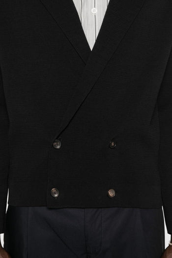 Cardigan Doppiopetto Uomo Nero - 4