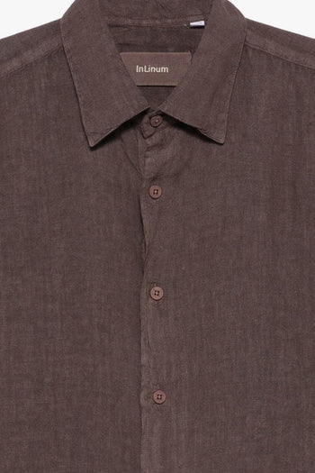 Camicia Maniche Lunghe Uomo Marrone - 3