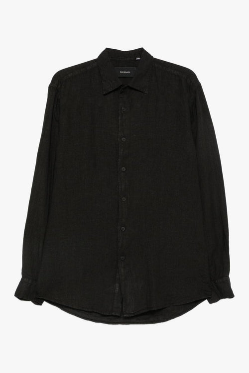 Camicia Maniche Lunghe Uomo Nero